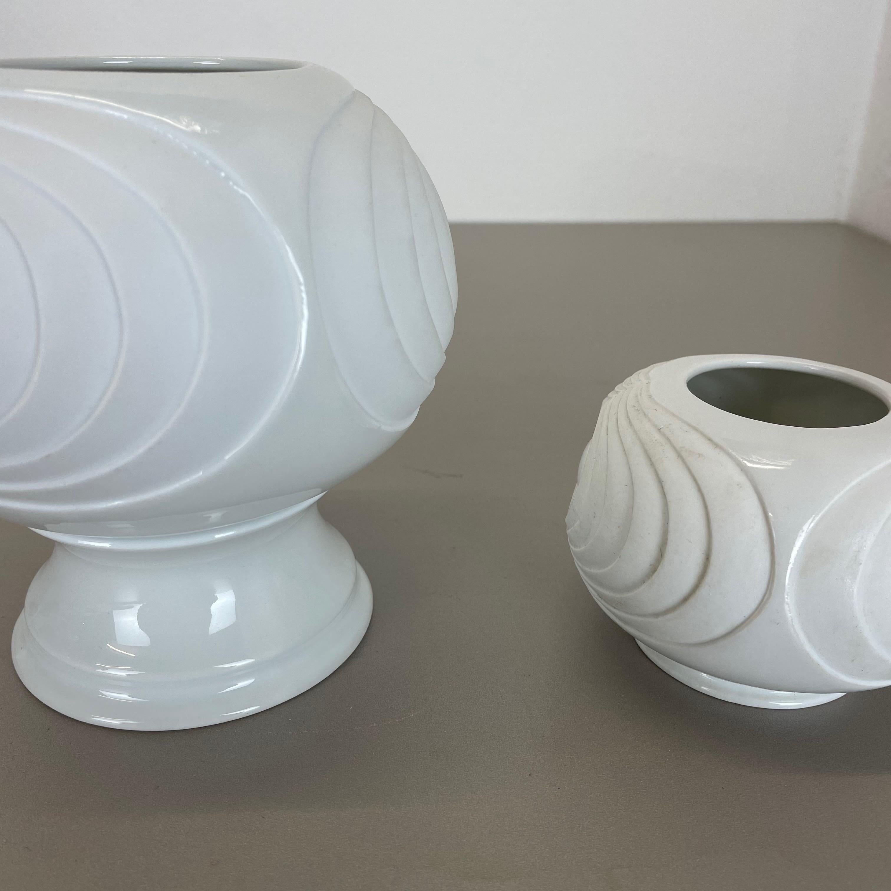 Set of 2 Original Porcelain OP Art Vase Made by Royal Bavaria KPM Germany, 1970s For Sale 6