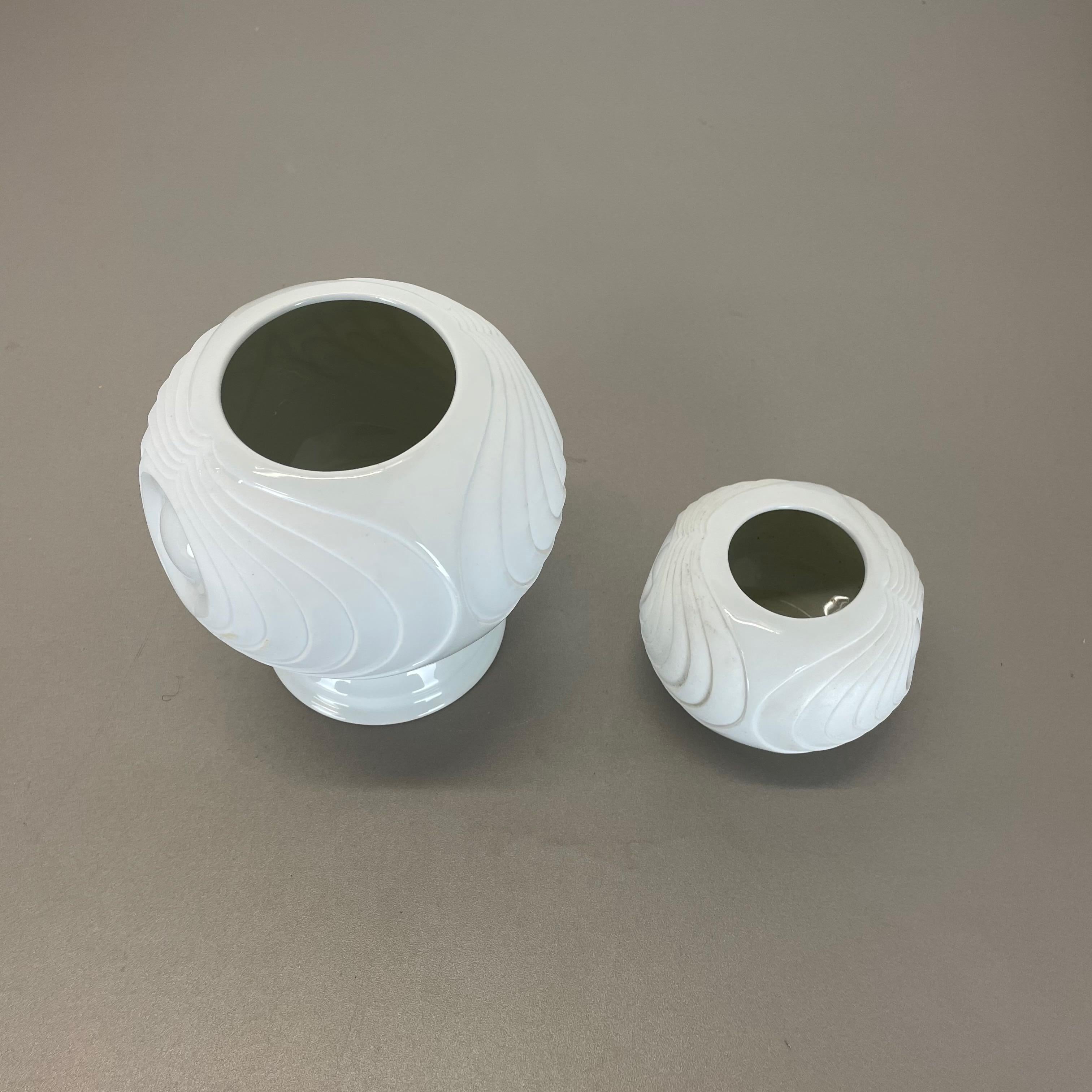 Set of 2 Original Porcelain OP Art Vase Made by Royal Bavaria KPM Germany, 1970s For Sale 7