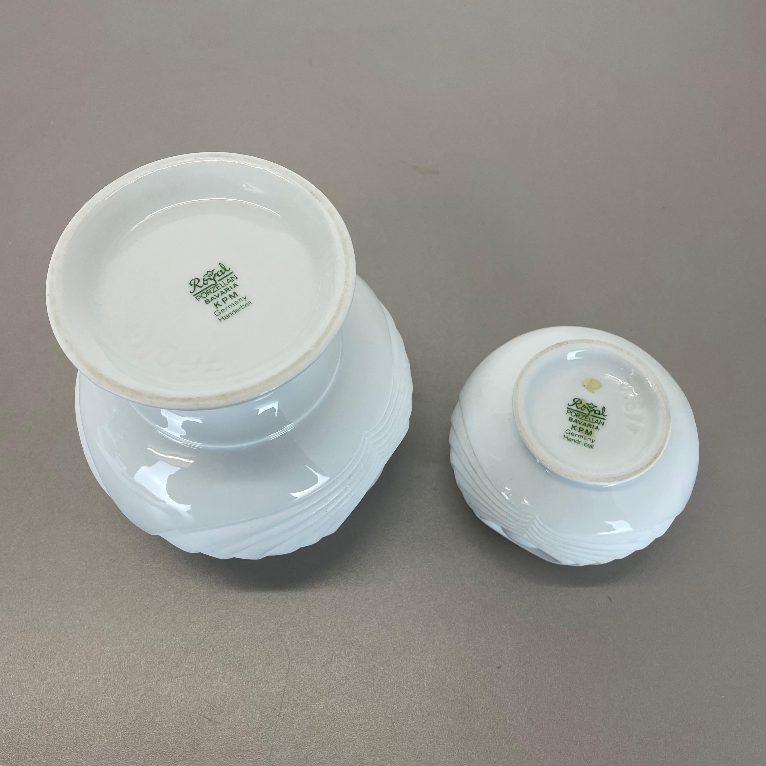 Set of 2 Original Porcelain OP Art Vase Made by Royal Bavaria KPM Germany, 1970s For Sale 8