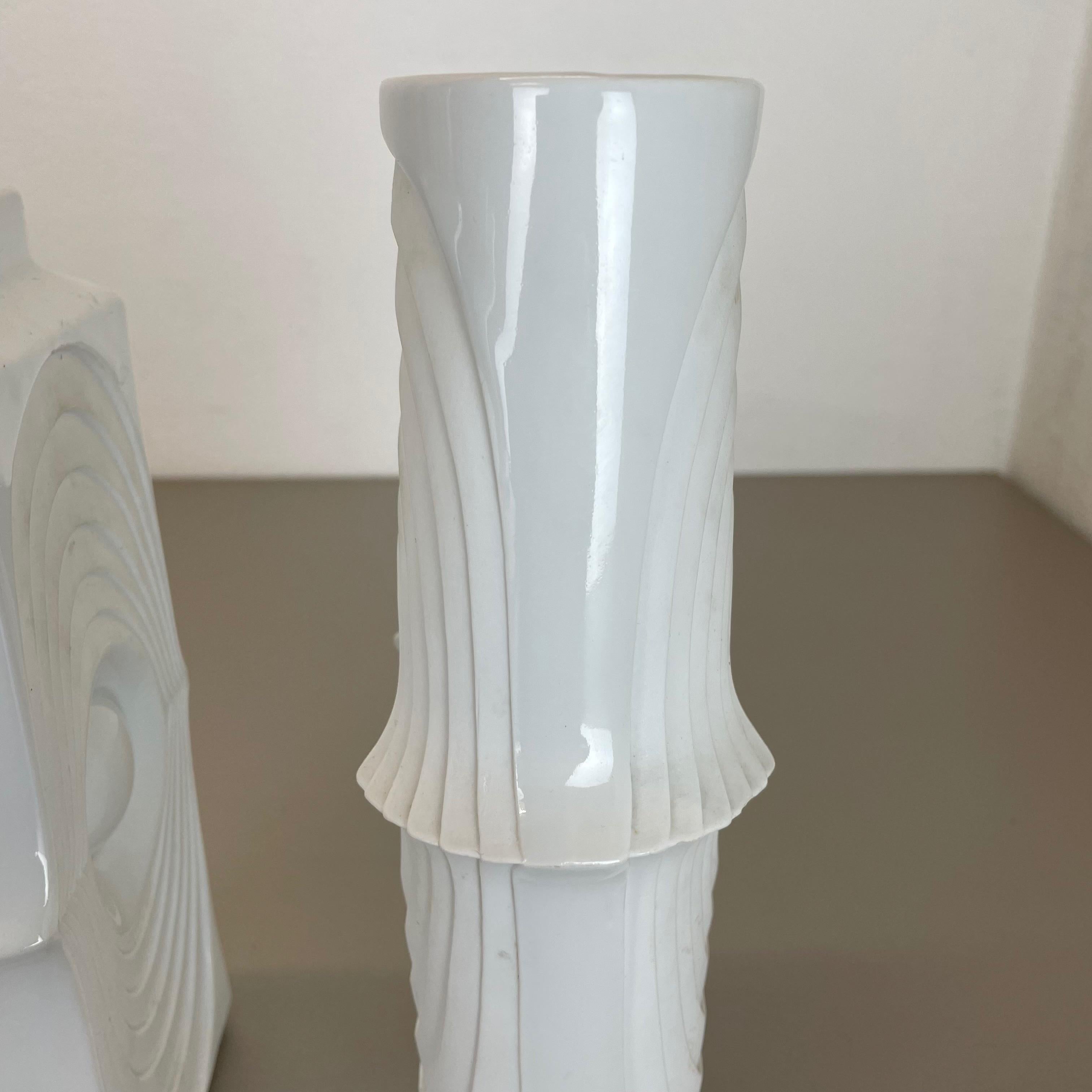 Set of 2 Original Porcelain OP Art Vase Made by Royal Bavaria KPM Germany, 1970s For Sale 8
