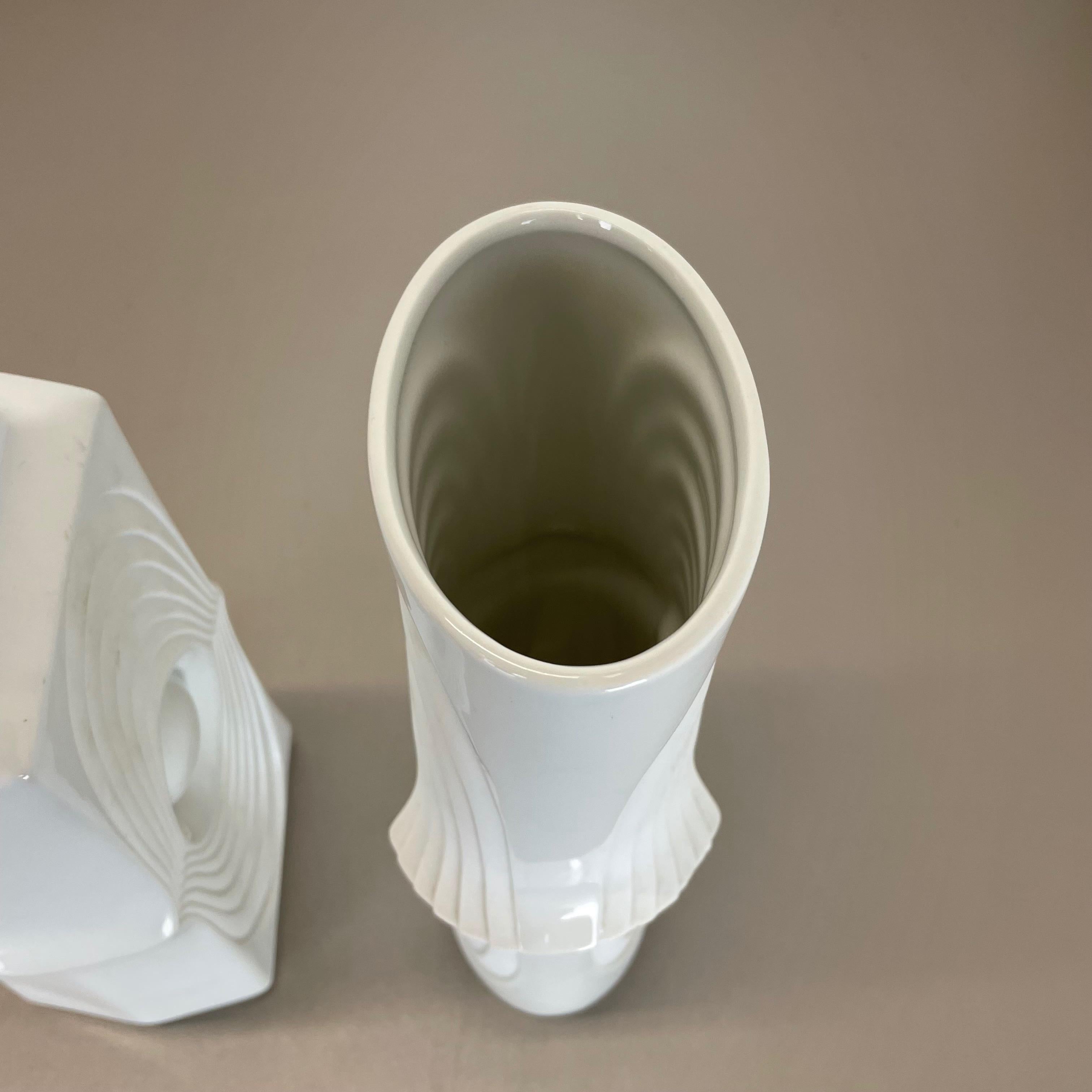 Set of 2 Original Porcelain OP Art Vase Made by Royal Bavaria KPM Germany, 1970s For Sale 9