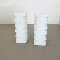 2er-Set Original-Porzellan OP-Kunstvase von Königlich Bavaria KPM Deutschland, 1970er Jahre