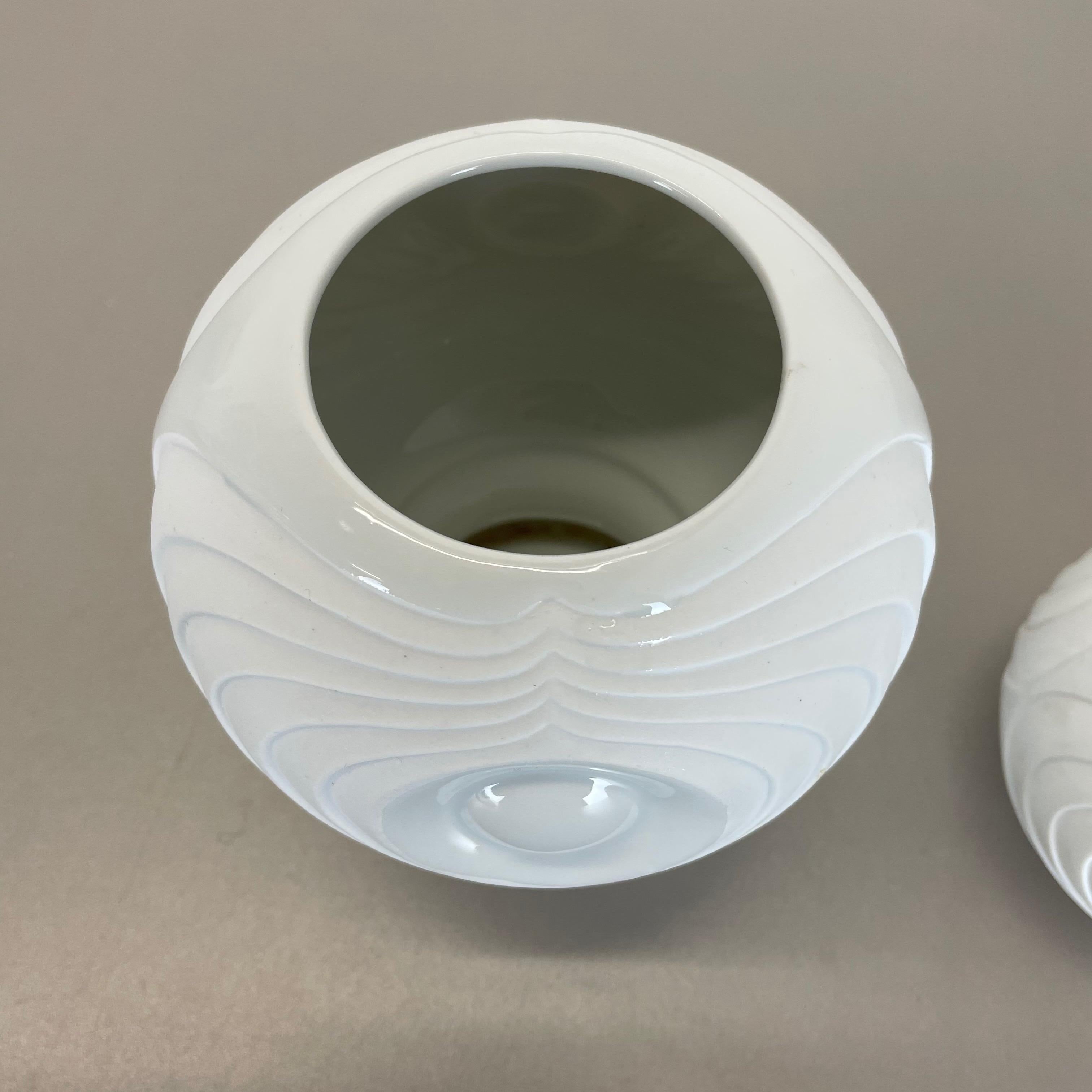 Set of 2 Original Porcelain OP Art Vase Made by Royal Bavaria KPM Germany, 1970s For Sale 2