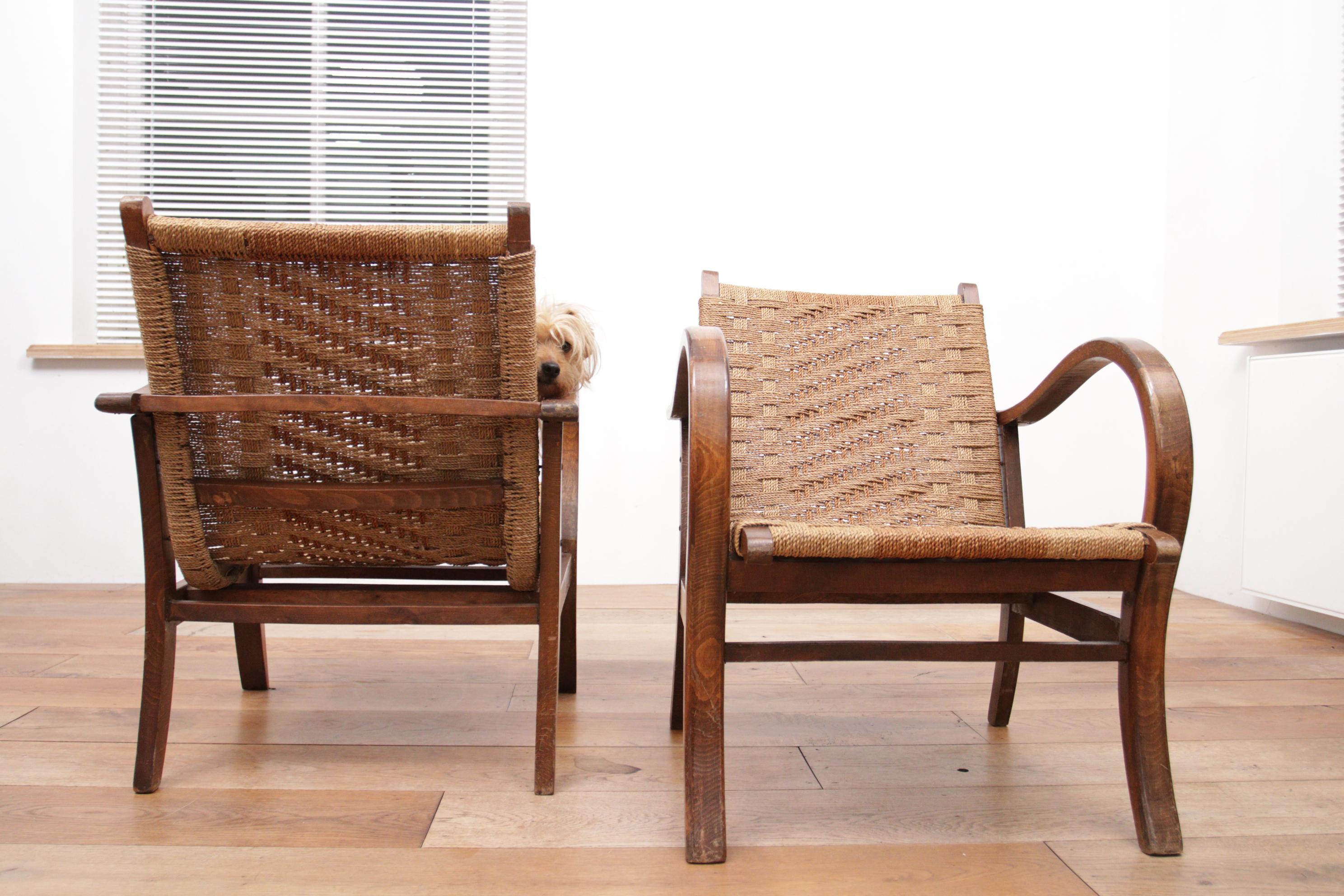 Ensemble de 2 fauteuils Bauhaus originaux et rares par Erich Dieckmann, 1925 5