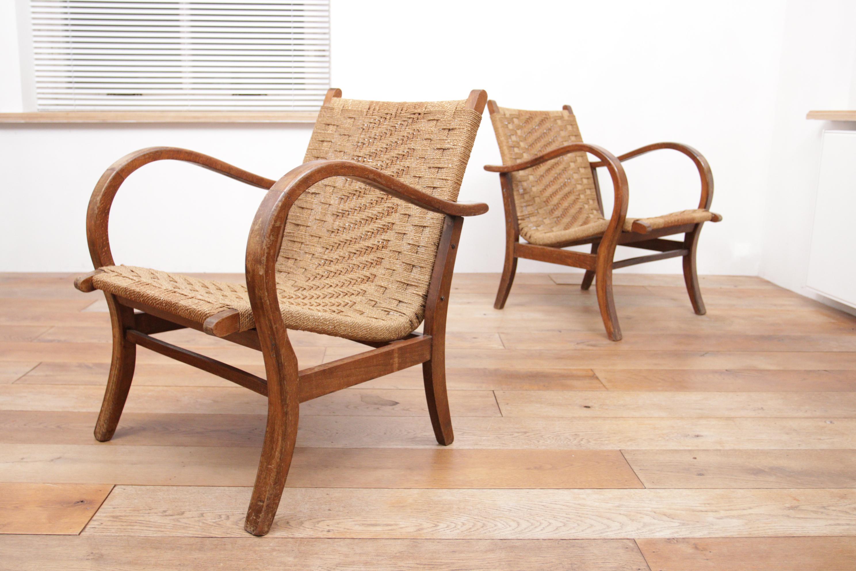 Ensemble de 2 fauteuils Bauhaus originaux et rares par Erich Dieckmann, 1925 6