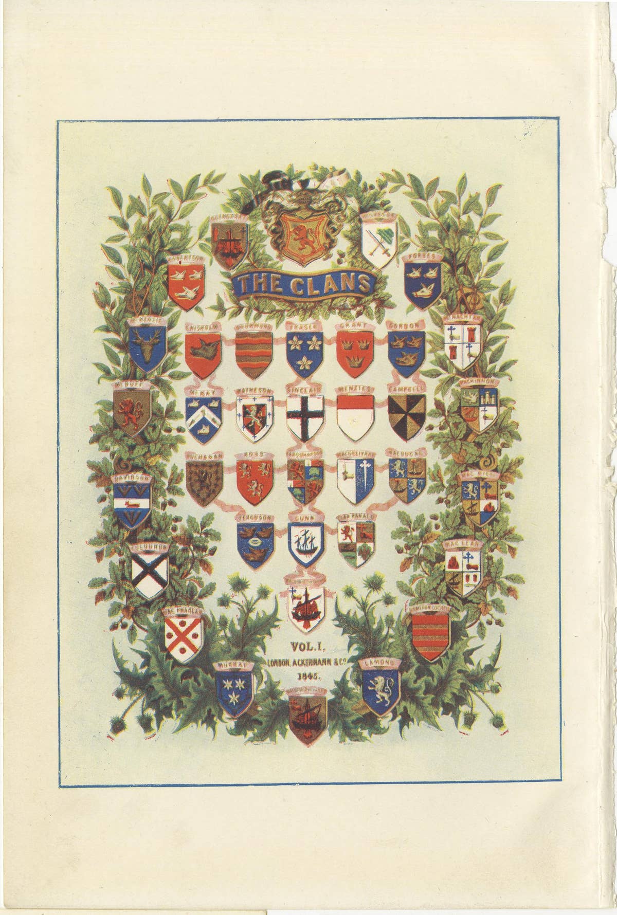 Set of 2 Original Title Pages of McIan's Costumes of the Clans of Scotland