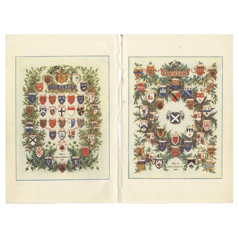 Set of 2 Original Title Pages of McIan's Costumes of the Clans of Scotland