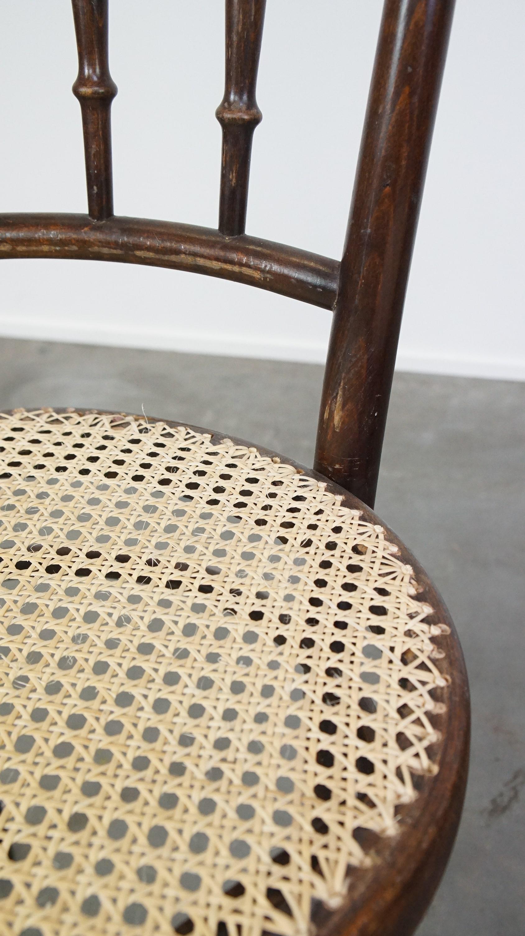 Set di 2 sedie bistrot originali d'epoca Thonet in vendita 5