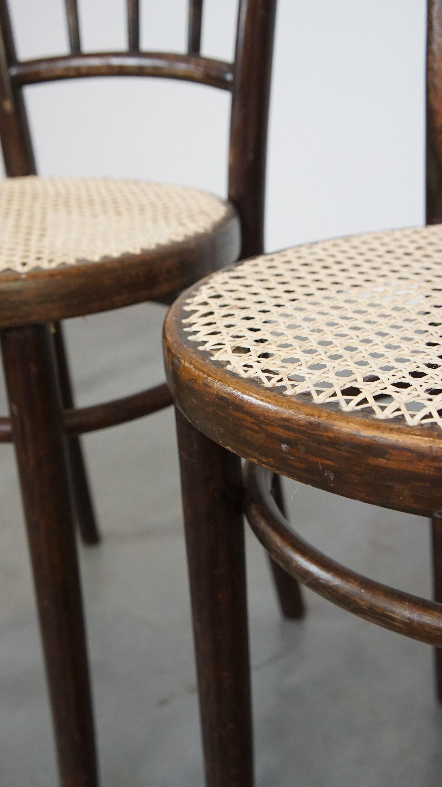 Set di 2 sedie bistrot originali d'epoca Thonet in vendita 10