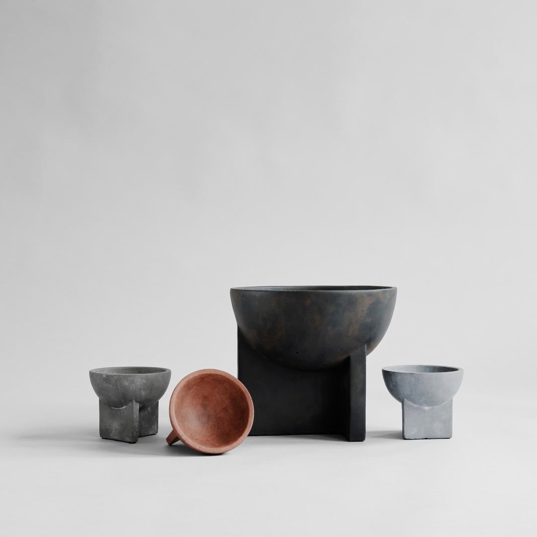 Concrete Set of 2 Osaka Bowls Big by 101 Copenhagen For Sale