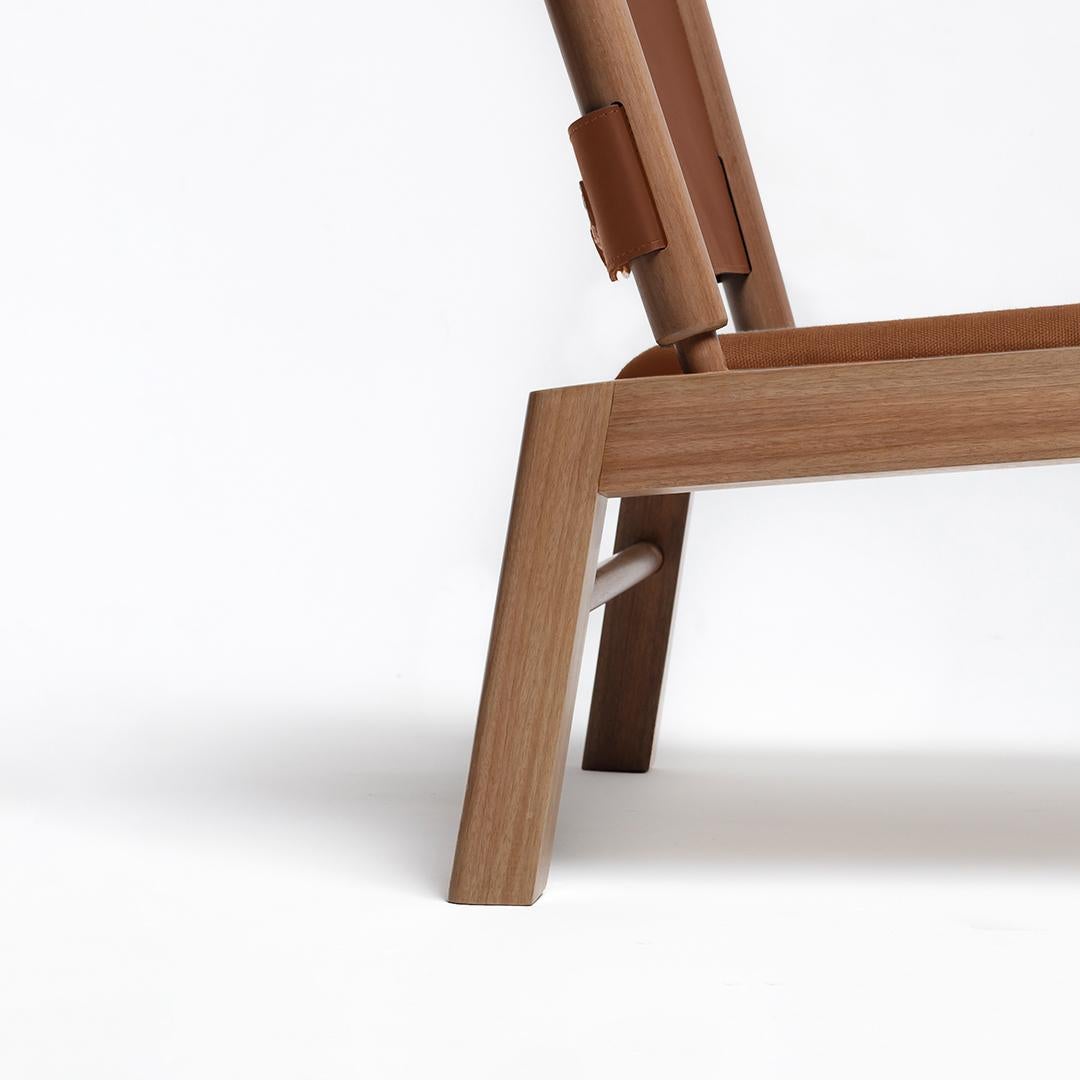 Lot de 2 chaises longues Oulipo, fauteuils en cuir Handcraft Contemporary  en vente 2