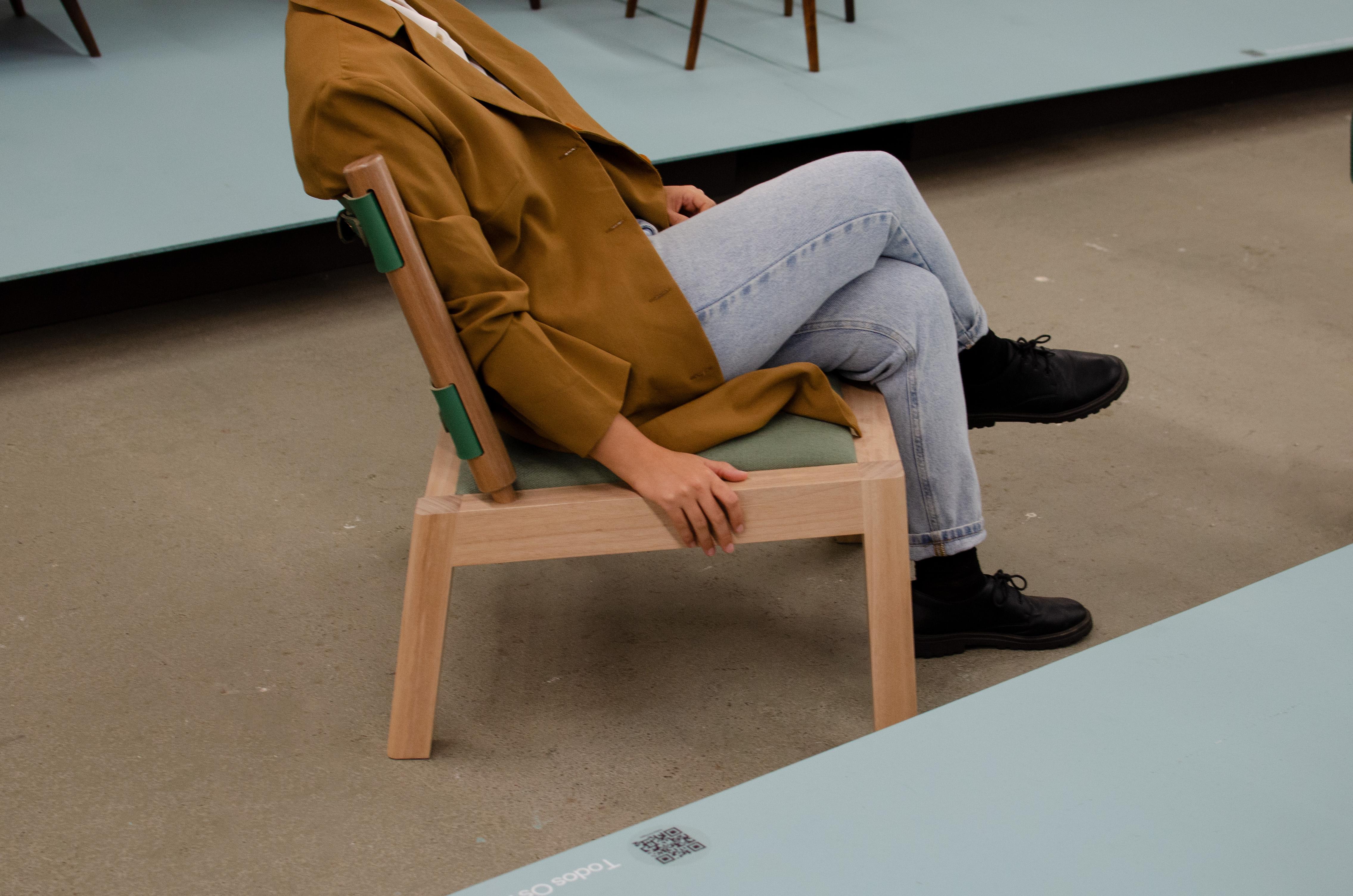 Lot de 2 chaises longues Oulipo, fauteuils en cuir Handcraft Contemporary  Neuf - En vente à São Paulo, SP