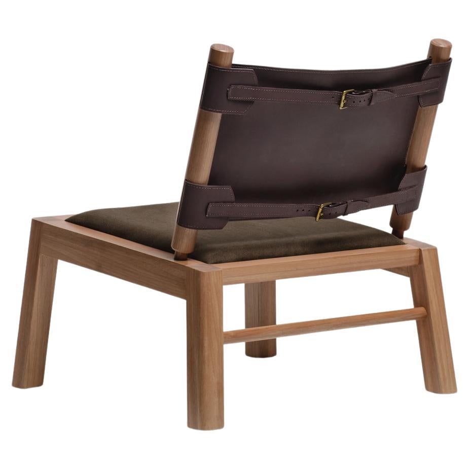 Lot de 2 chaises longues Oulipo, fauteuils en cuir Handcraft Contemporary 