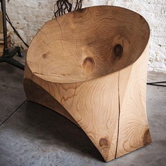 Armchair Carved From a Single Block of Scented Cedar By Karim Rashid, Set of Two