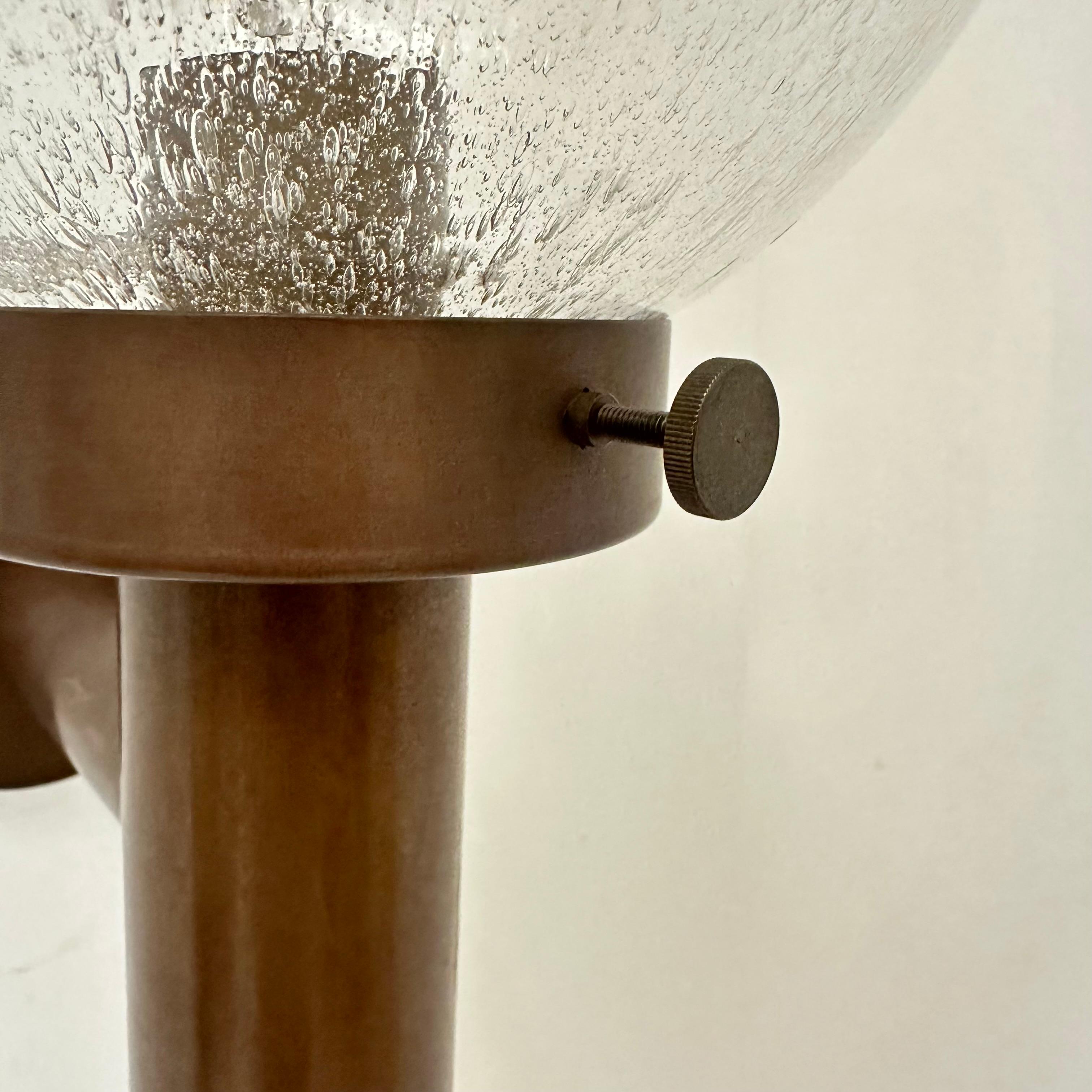 Set of 2 outdoor glass wall lamps sconces by Lisa Pape Sweden , 1970s For Sale 7