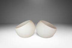 Set of 2 Outdoor Plastic Spherical Lighted Accent Chairs, Souluxe, USA, c. 2000s