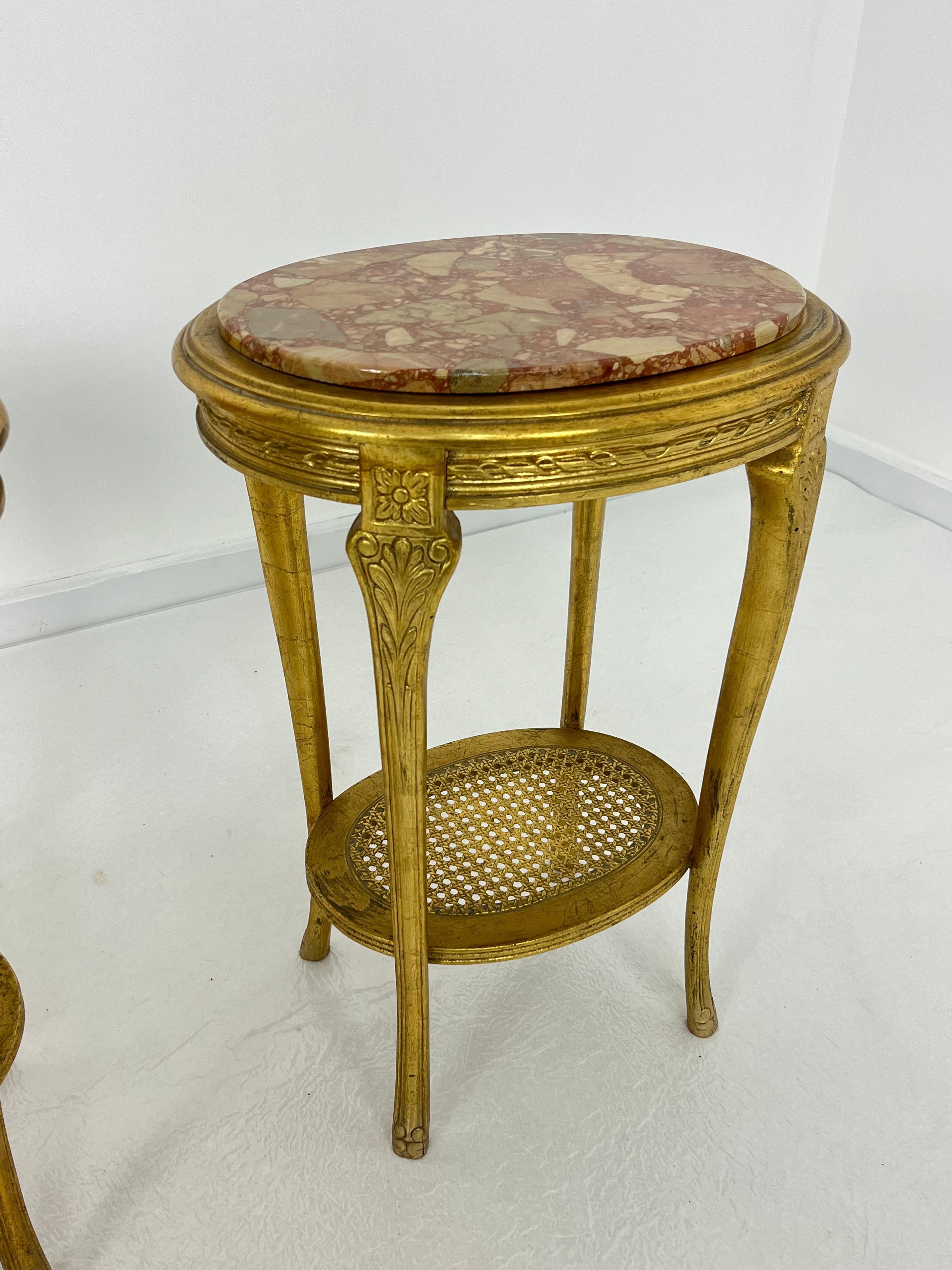 Set Of 2 Oval Italian Mid-Century Nightstands, 1960s. For Sale 5