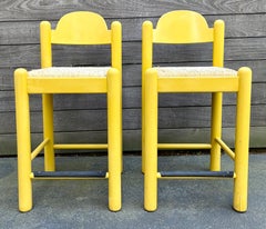 Set of 2 Padova Counter Height Stools by Hank Loewenstein, Italy, c. 1970s