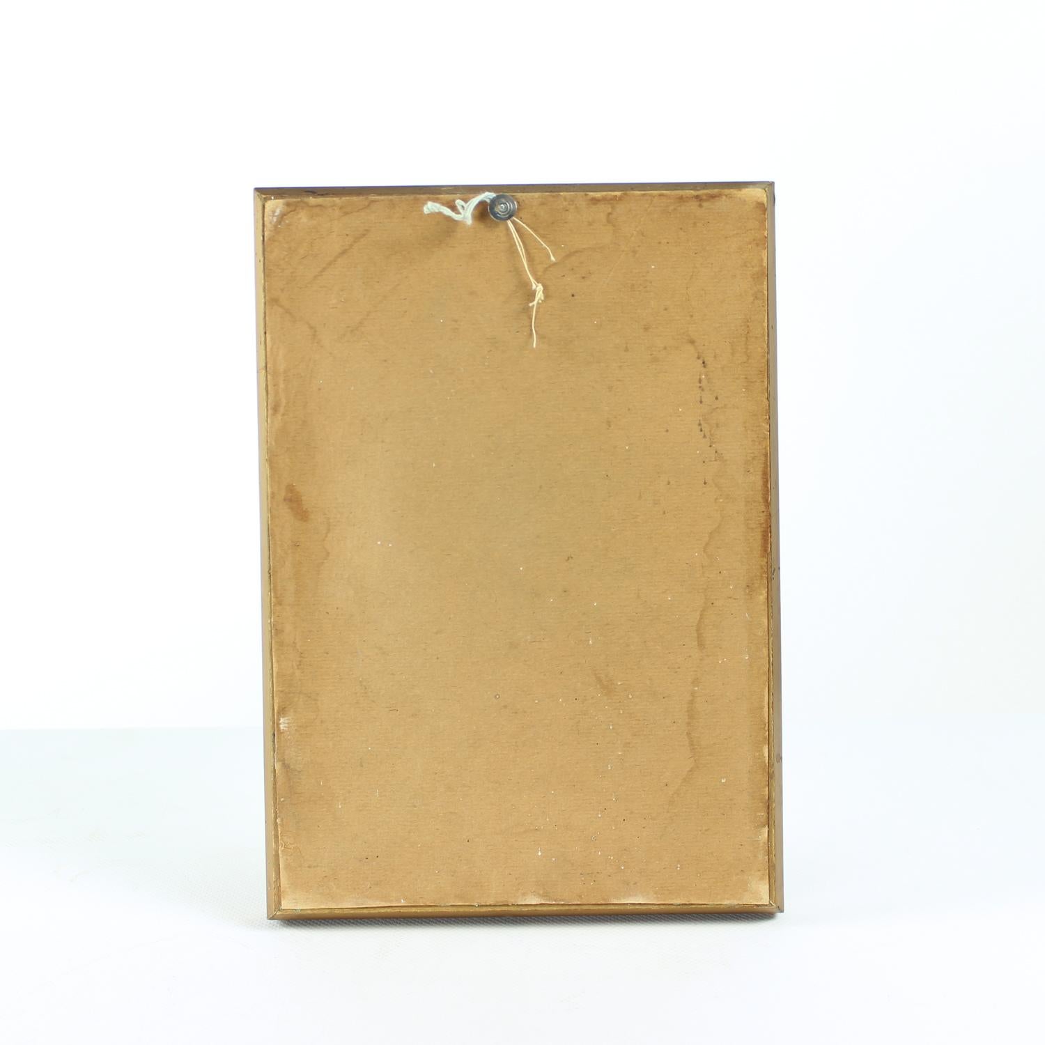 Satz von 2 Gemälden, Farbe auf Papier, von M. Hrušovská, Tschechoslowakei 1950er Jahre im Angebot 7
