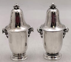 Set of 2 Pairs of Georg Jensen Sterling Silver Salt & Pepper Shakers Grape 363