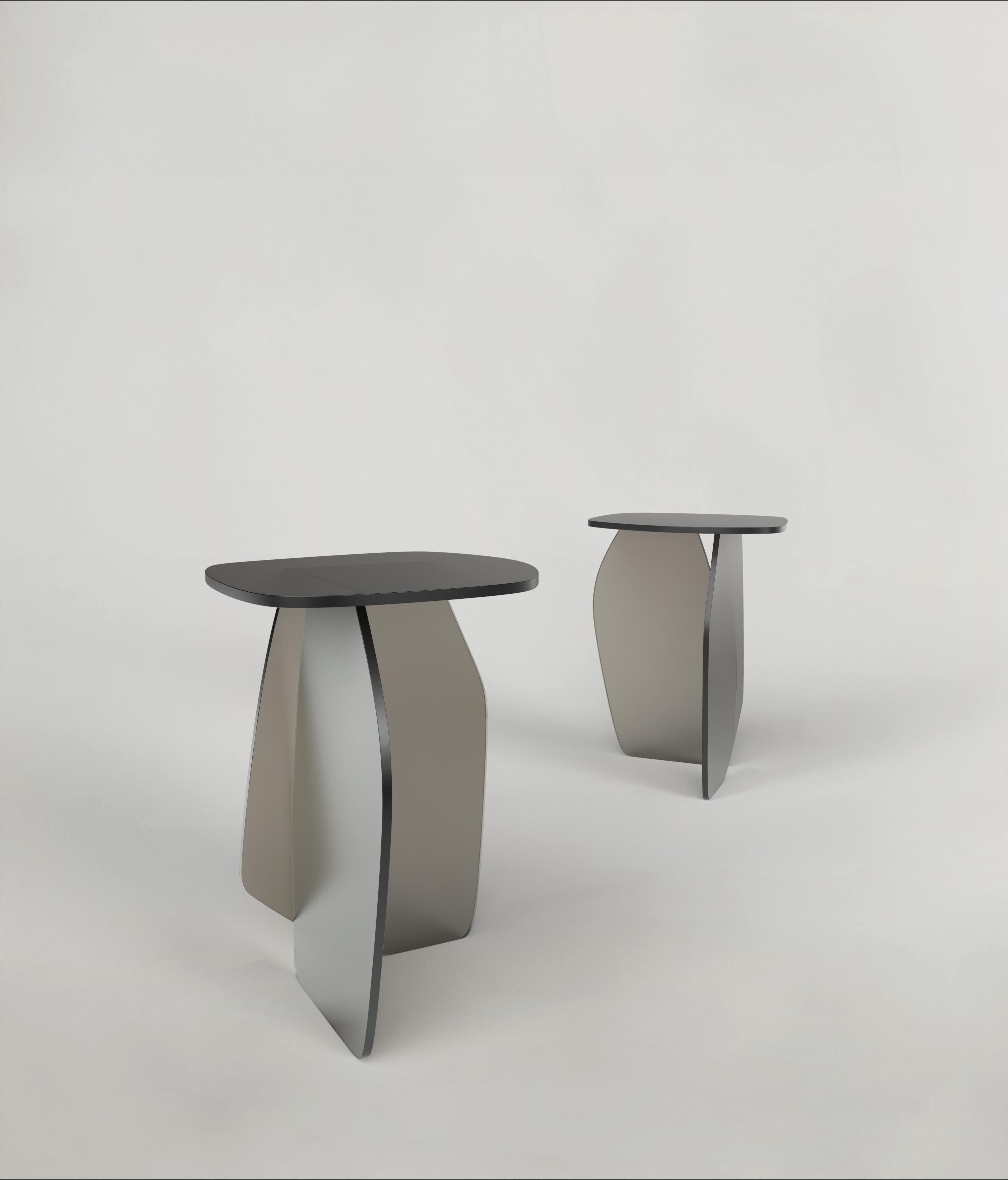 Glass Set of 2 Panorama V1 and V2 Tables by Edizione Limitata
