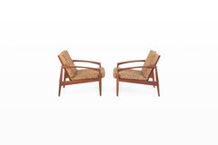 Ensemble de 2 chaises couteau en papier par Kai Kristiansen pour Magnus Olesen, Danemark années 1950