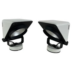 Set Of 2 Particular Vintage Adjustable Wall Lamps, Made In Italy, 1970s