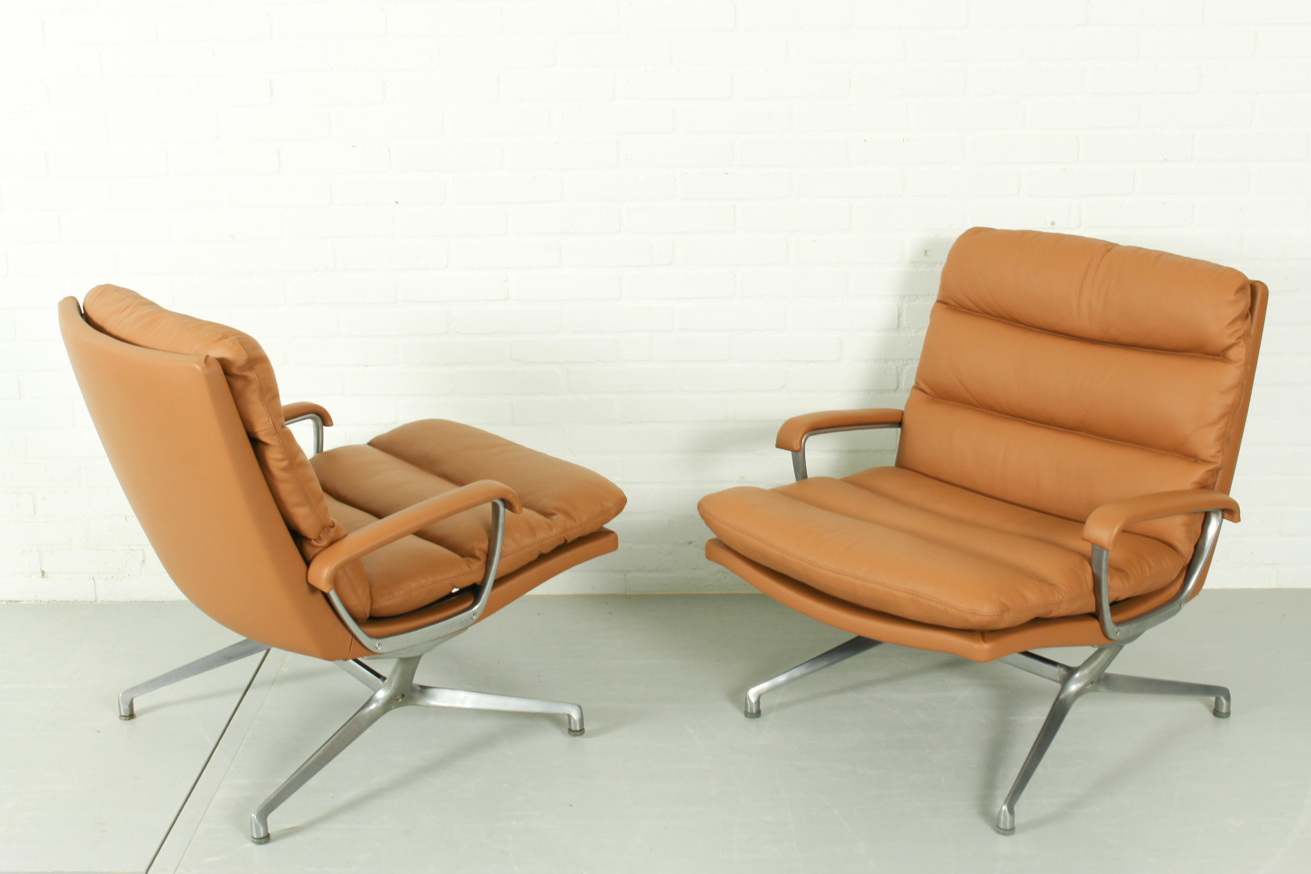 Mid-Century Modern Ensemble de 2 chaises longues 'Gamma' de Paul Tuttle pour Strässle, 1970 en vente