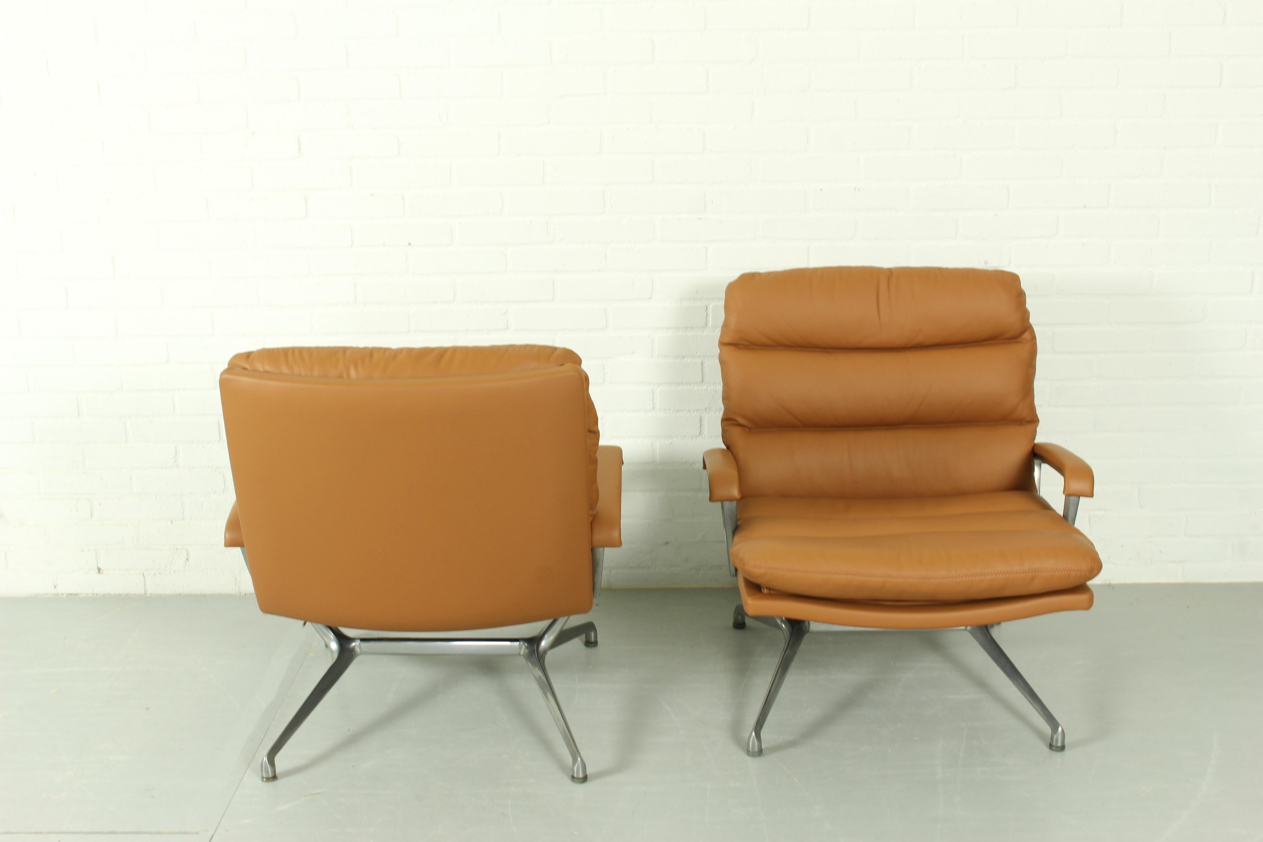 Swiss Set of 2 Paul Tuttle Lounge Chair 'Gamma' for Strässle, 1970s For Sale