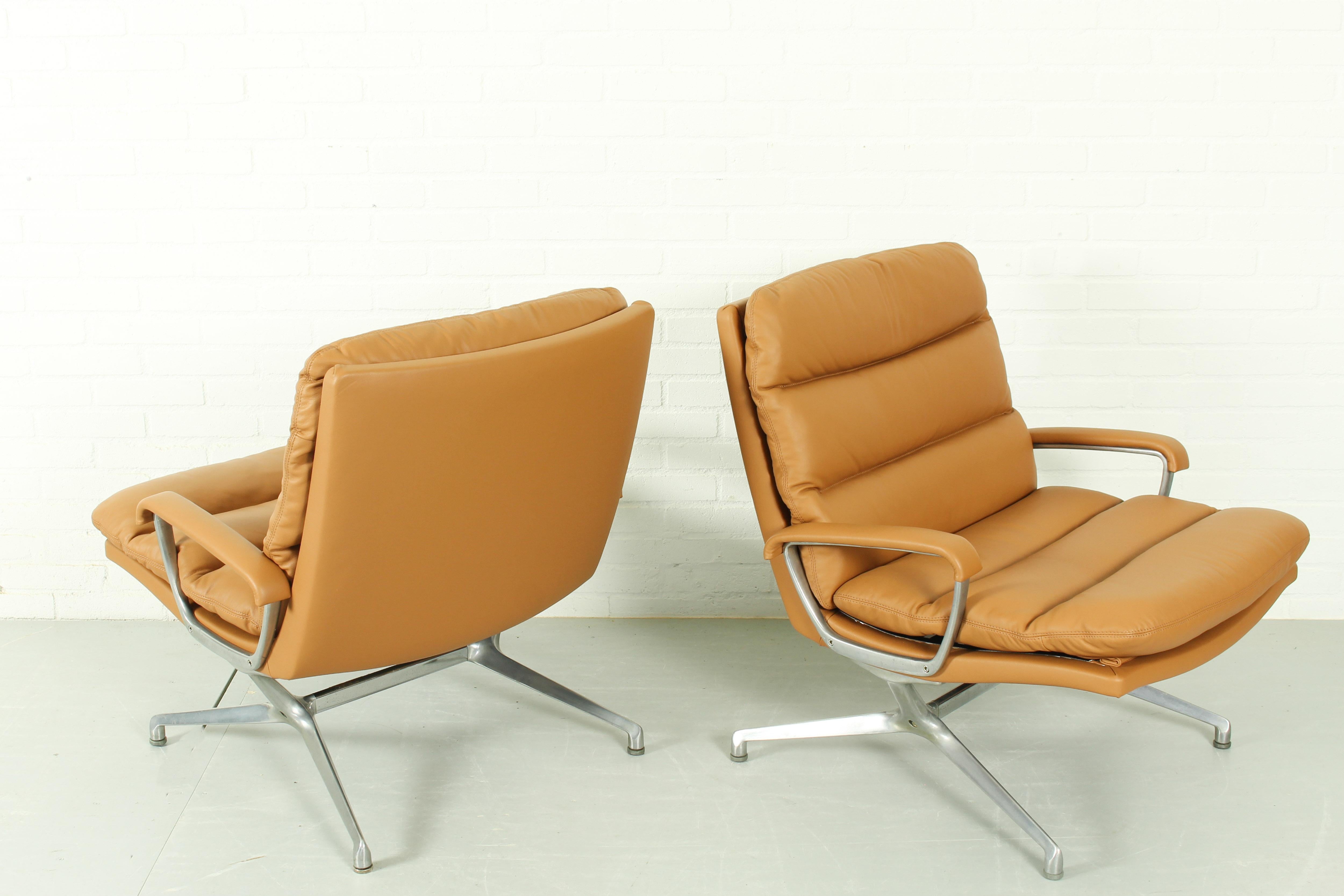 Set of 2 Paul Tuttle Lounge Chair 'Gamma' for Strässle, 1970s In Good Condition For Sale In Appeltern, Gelderland