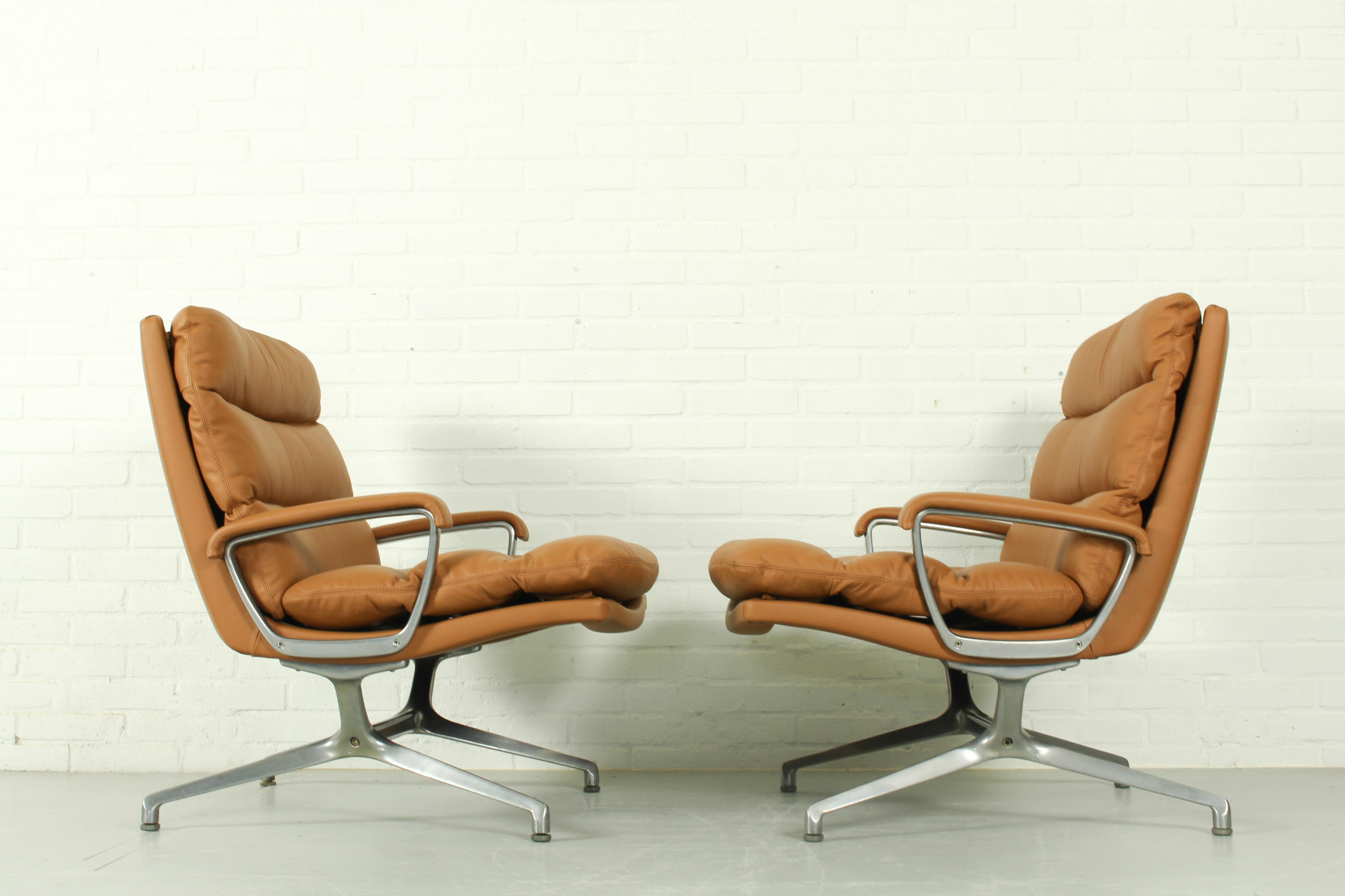 Set of 2 Paul Tuttle Lounge Chair 'Gamma' for Strässle, 1970s For Sale 2