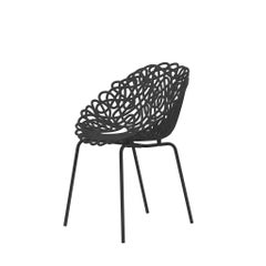 Set of 2 Pcs Bacana Chair Indoor/Outdoor in Black by Estudio Campana