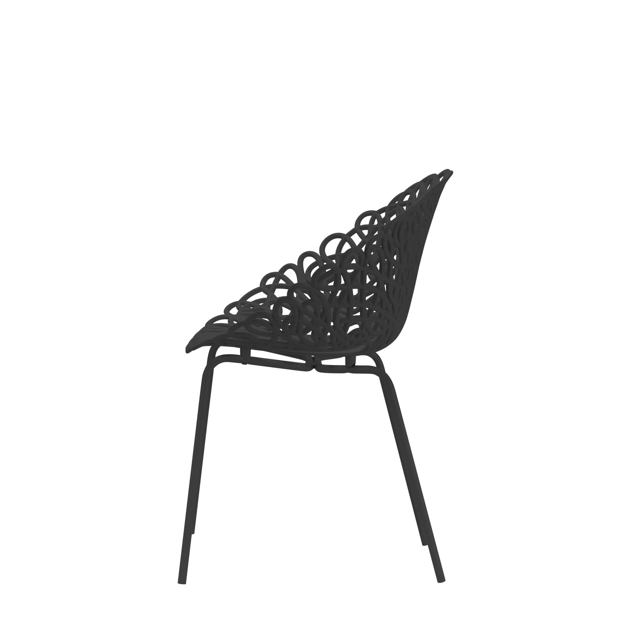 Italian Set of 2 Pcs Bacana Chair Indoor/Outdoor in Black by Estudio Campana For Sale
