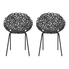 Ensemble de 2 chaises Bacana Indoor/Outdoor en noir par Estudio Campana