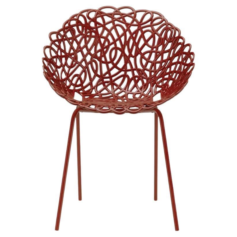 Set of 2 Pcs Bacana Chair Indoor/Outdoor in Dark Red by Estudio Campana