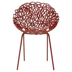 Set of 2 Pcs Bacana Chair Indoor/Outdoor in Dark Red by Estudio Campana