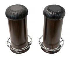 Ensemble de 2 pièces. Tabourets de bar Luciano Frigerio italiens du milieu du siècle, années 1970