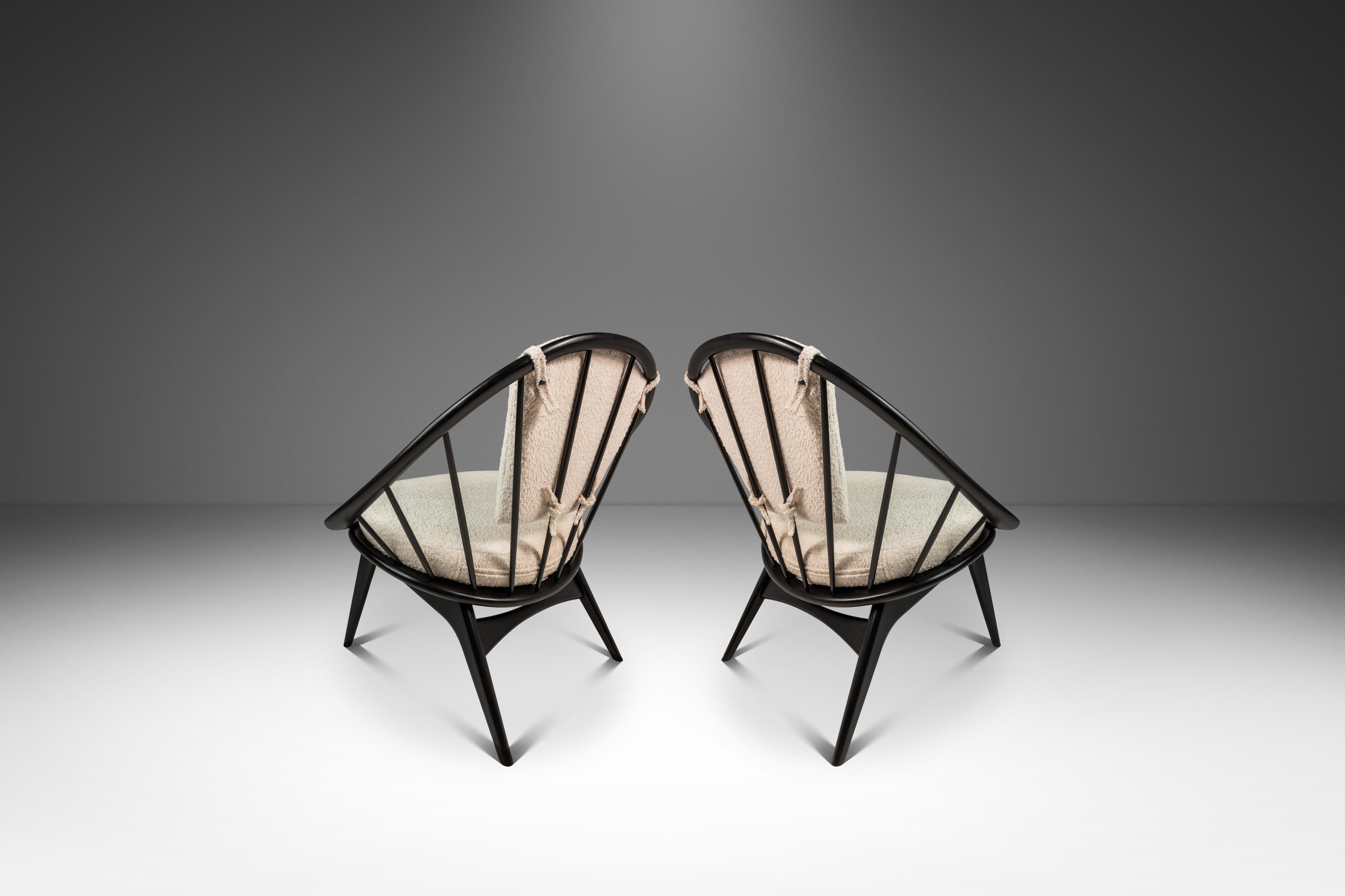 Mid-Century moderno Set di 2 sedie 