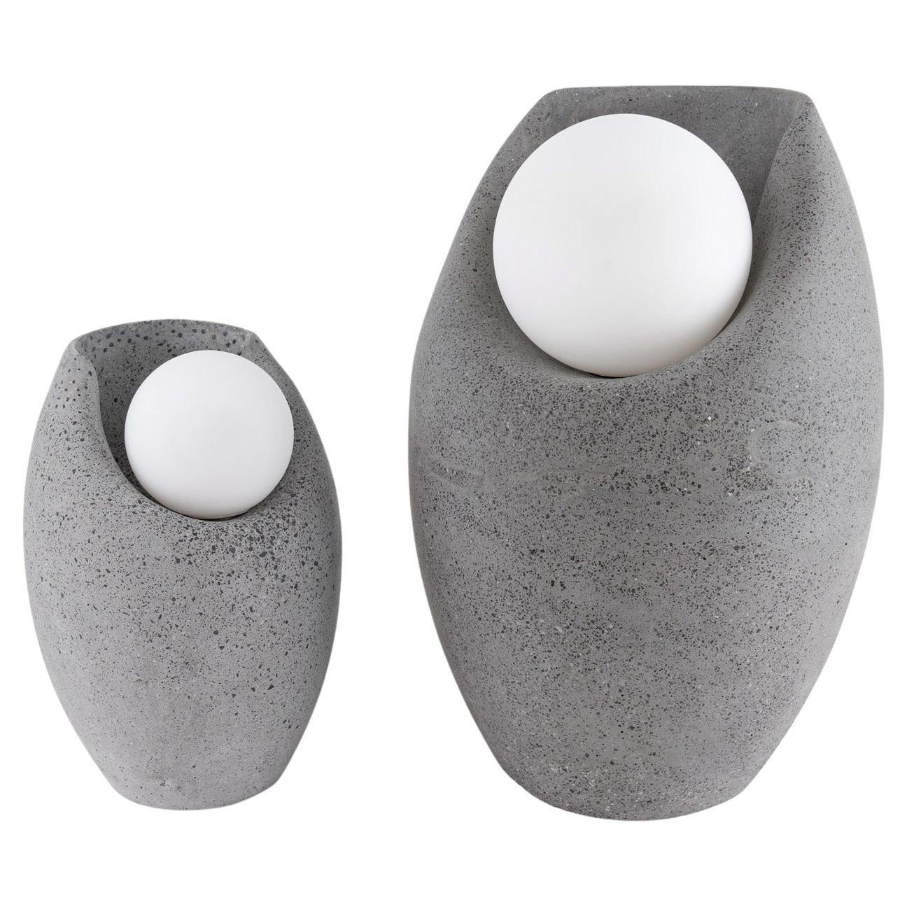 Set Of 2 Pearl Table Lamps by Saadia Design