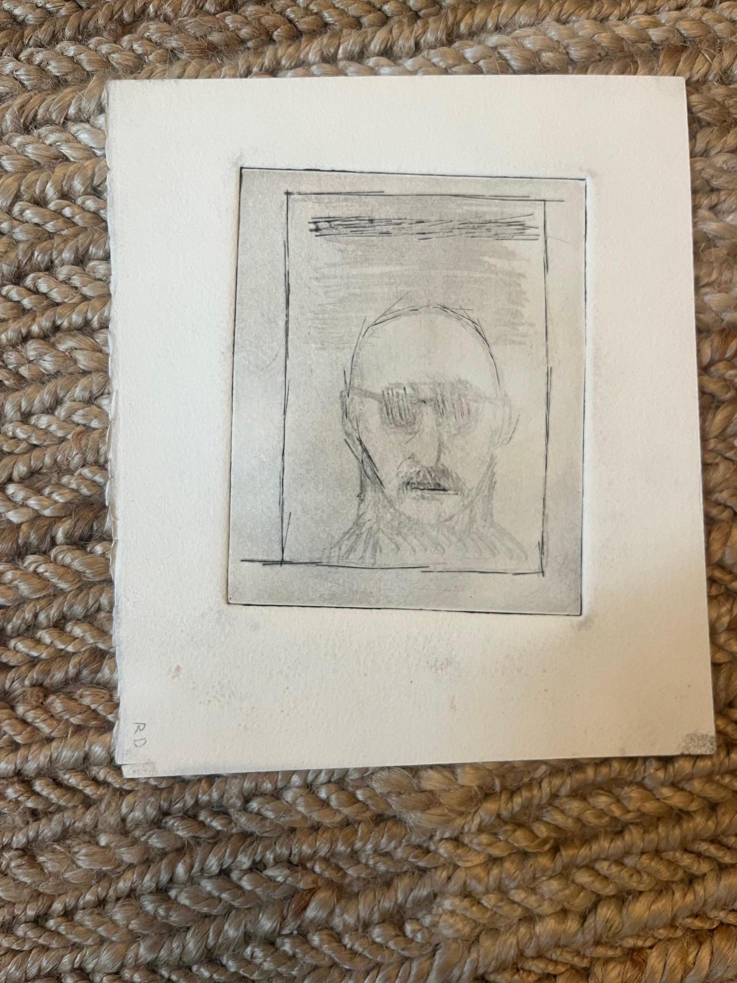 Set of 2 Pencil Sketches on Canvas Paper In Good Condition For Sale In New York, NY
