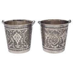 Set of 2 Persian Silver Cream Pails #18514