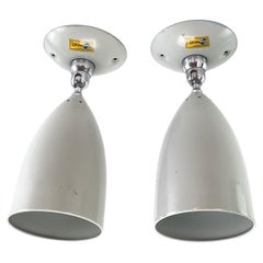 Set of 2 Philips ceiling or wall lamps spotlights, 1960s