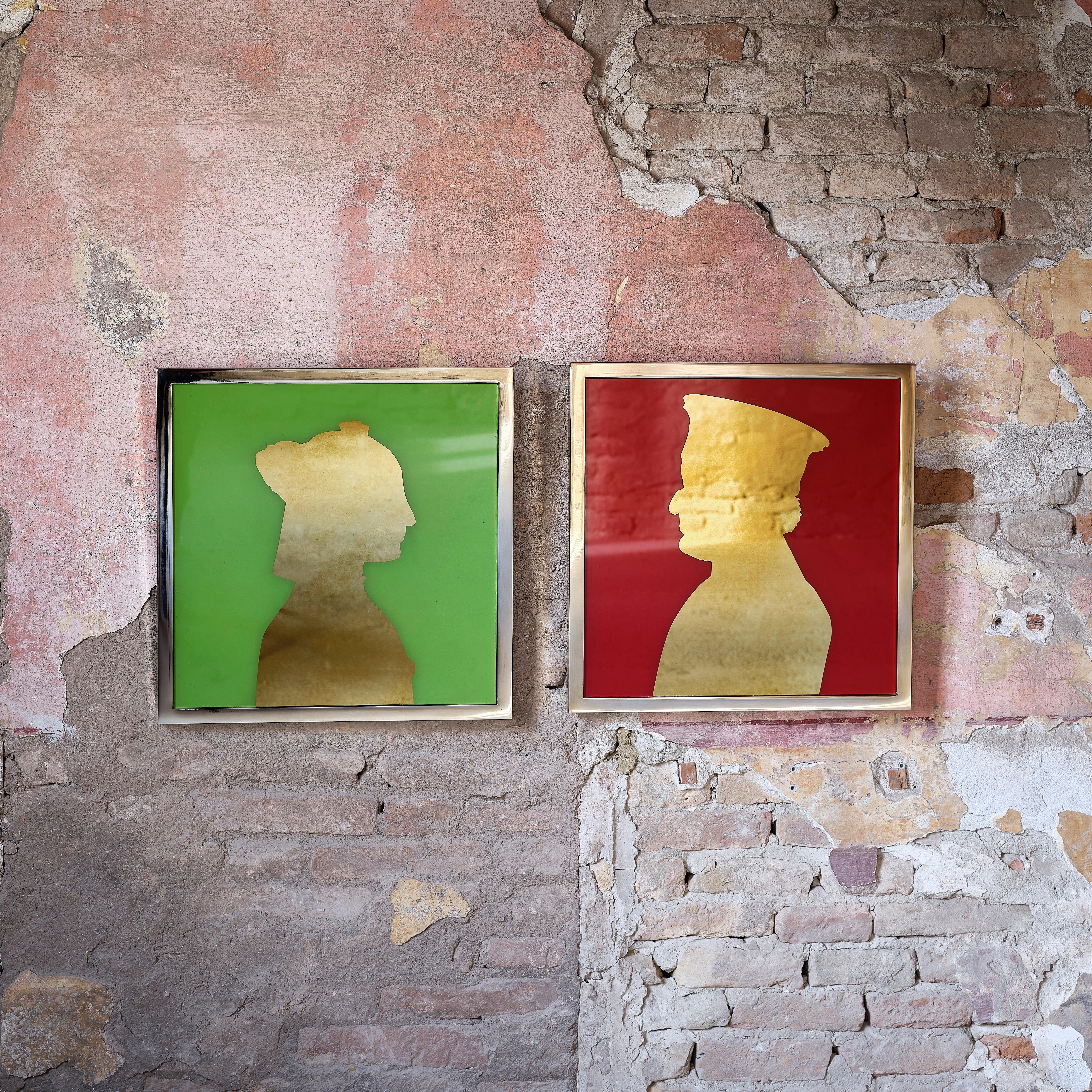 Post-Modern Set of 2 Piero Della Francesca, The Dukes Of Montefeltro, Icon by Davide Medri For Sale