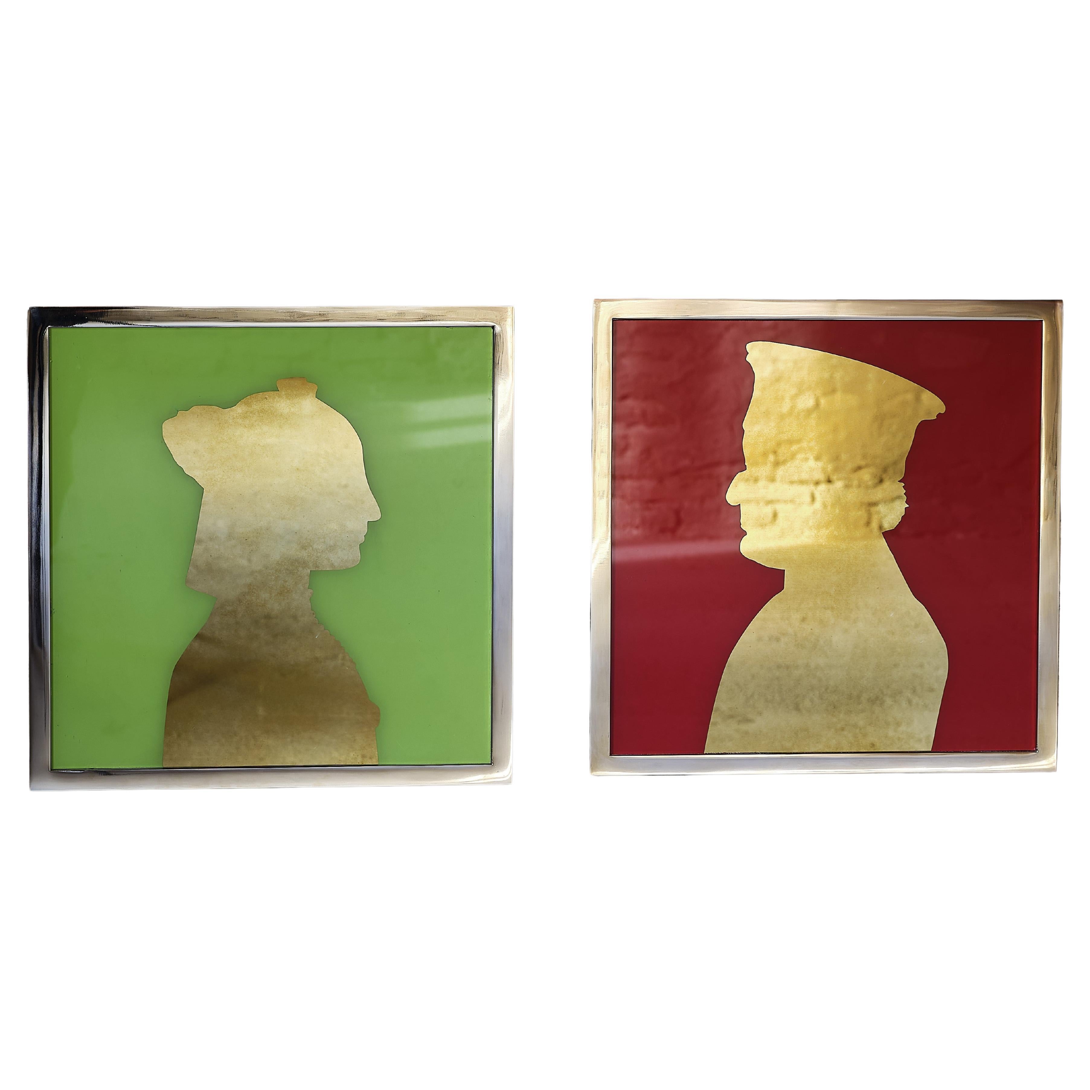 Set of 2 Piero Della Francesca, The Dukes Of Montefeltro, Icon by Davide Medri For Sale