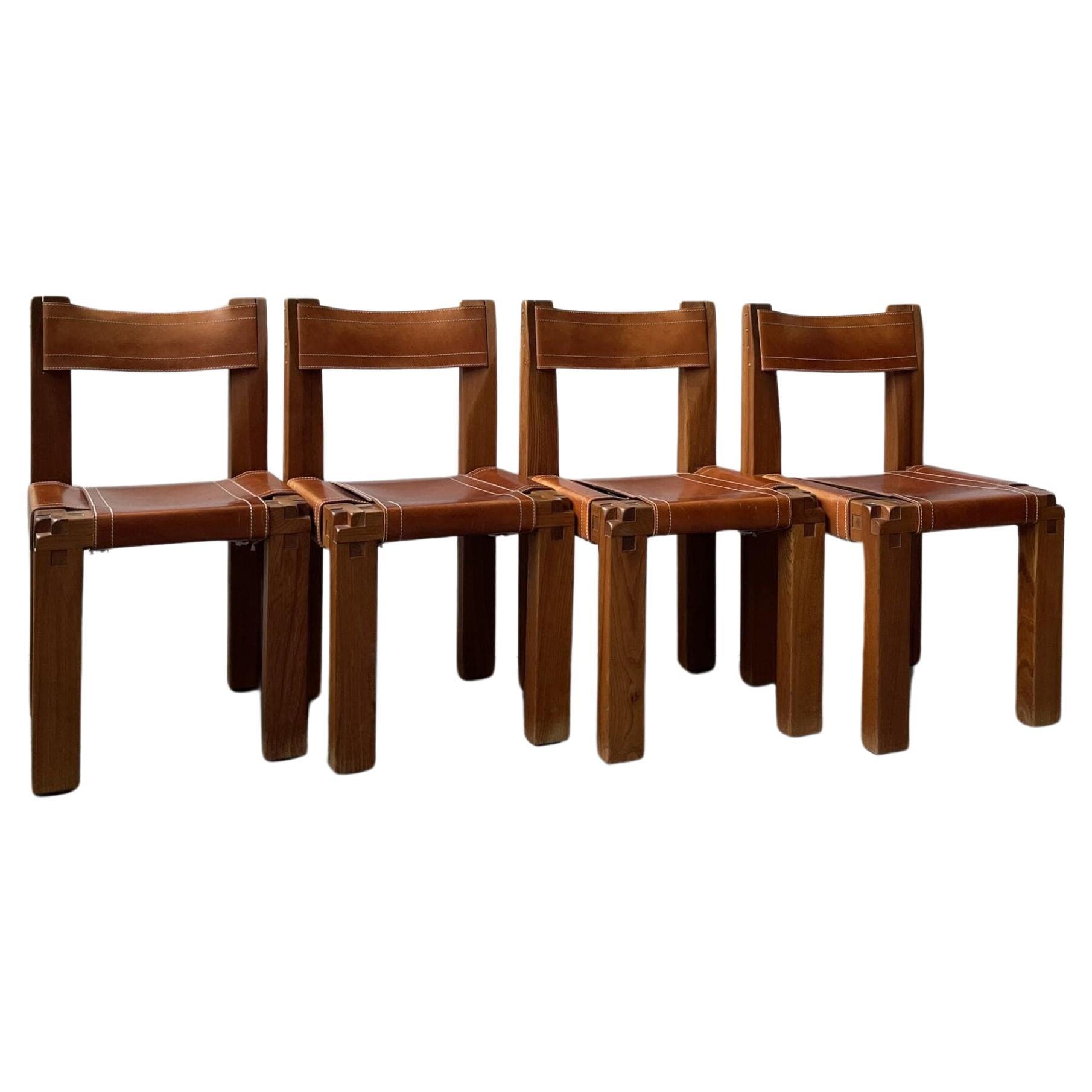 Set of 2 Pierre Chapo S11 Chairs - 2 Remaining