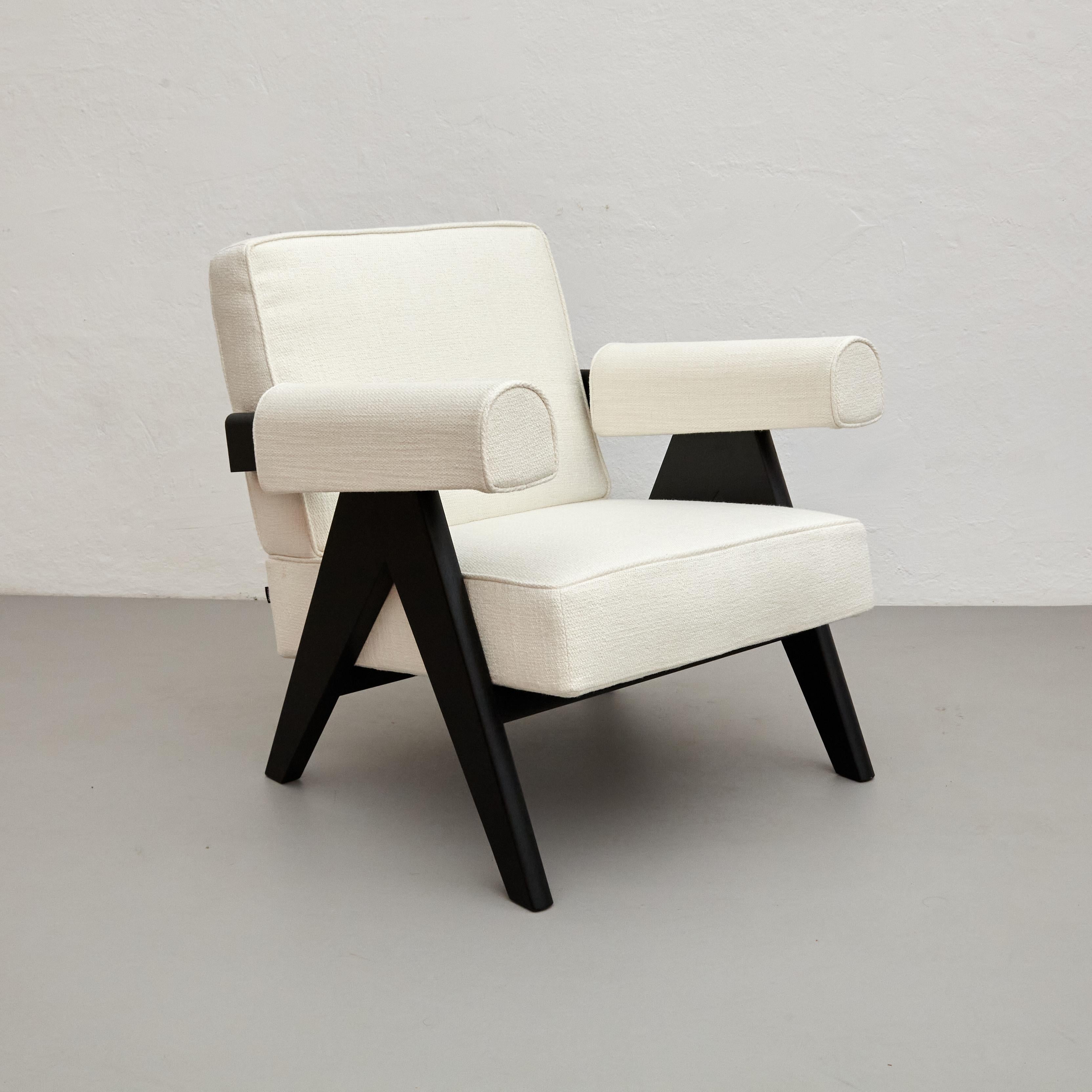 Sessel, entworfen von Pierre Jeanneret um 1950, neu aufgelegt im Jahr 2019.
Hergestellt von Cassina in Italien.

Die außergewöhnliche Architektur des 1951 von Le Corbusier entworfenen Capitol Complex in Chandigarh wurde von der UNESCO in die Liste