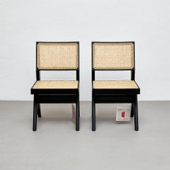 Set of 2 Pierre Jeanneret 055 Capitol Complex Chair by Cassina