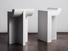 Set Of 2 Pilast Sculptural Side Tables by SNICKERIET