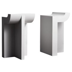 Set Of 2 Pilast Sculptural Side Tables by SNICKERIET