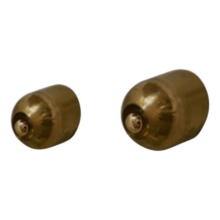 Set of 2 Pilla Brass Sculptural Wall and Ceiling Lamp by Jan Garncarek
Dimensions: 25 x 21 x 23 cm
Material: Brass 
Handcrafted by Jan Garncarek.
Signed 

Information: 
weight:5 kg / 11 lb
voltage: 120V, 240V
lamping:1 x E27 dimmable, 60W,